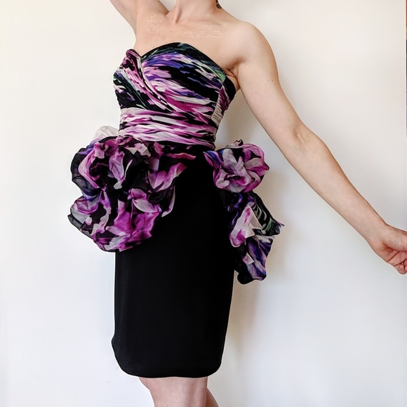 Marchesa Notte silk mini dress - Picture 3 of 8